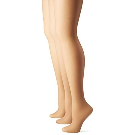 No Nonsense Women's Control Top Pantyhose 3-Pack, Tan, B