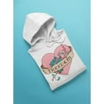 thumbnail image 3 of Old-school Style Tattoo Heart . Hoodie Women -Image by Shutterstock, Female 3X-Large, 3 of 4