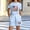 Light Blue, variant on Girls Red 4th of July Outfit American Flag Watercolor Floral Print Short Sleeve T-Shirt & Shorts Set,Size 5-6 T