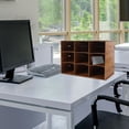 thumbnail image 4 of LABSERRON File Organizing Box Multi-functional Wood Light Brown 1Pcs, 4 of 6