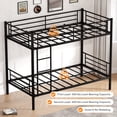 thumbnail image 3 of Jopath Bunk Bed Twin Over Twin for Kids,Teens and Adults,Heavy Duty Metal Bunk Bed with Ladder and Flat Rungs,No Box Spring Needed,Black, 3 of 9