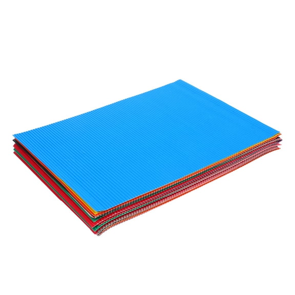OUNONA 20 Pcs Corrugated Cardstock Assorted Color for Hand Craft in School Workshop