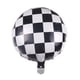 thumbnail image 1 of Globo de película de aluminio rayado a cuadros redondo de 18 pulgadas, globo de fiesta temática de neumáticos de carreras, 1 of 4