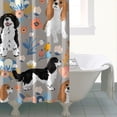 thumbnail image 4 of Cavalier King Charles Spaniel Dog and Flower Shower Curtain 84"x72" ,Bathroom Decorative Shower Curtains Set with 12 Hooks,Modern Waterproof Washable Shower Curtain, 4 of 6