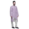 thumbnail image 2 of Atasi Printed Casual Asymmetric Kurta Set For Men Designer Long Kurta For Boys, 2 of 3