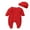 Red, variant on 2Pcs Newborn Baby Girl Clothes 3D Flower Romper Jumpsuit Long Sleeve Ruffled Footie Bodysuit Hat Outfit Gifts Set White 0-2 Months