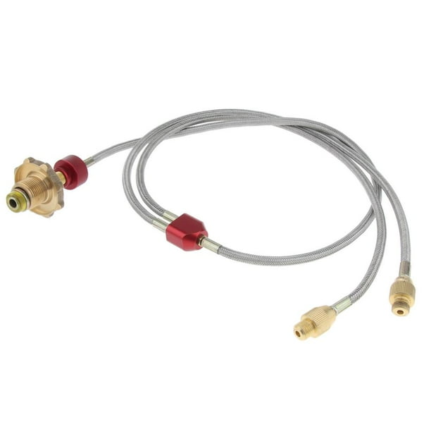 Adaptador de conexión para tanque de gas de camping para 2 cilindros de estufa A + B