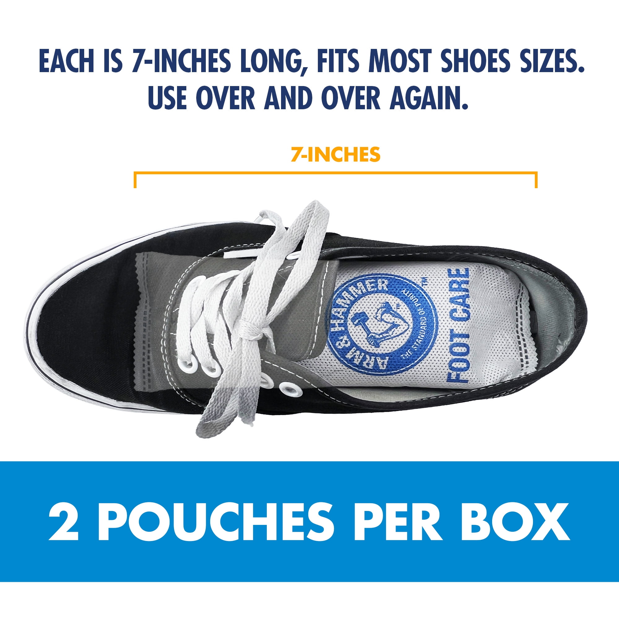 Arm & Hammer in-Shoe Odor Destroying Pouches, 2 Pack