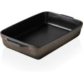 thumbnail image 1 of Kanwone Ceramic Baking Dish, Bakeware Set, Rectangular Casserole Dish, Lasagna Pans for Cooking, Kitchen, Cake Dinner, 9 x 13 Inches, Stripe Series - Black, 1 of 4