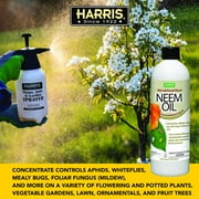 Harris 100% Cold Pressed Filtered Neem Oil & Insecticide/Miticide/Fungicide, 12 oz