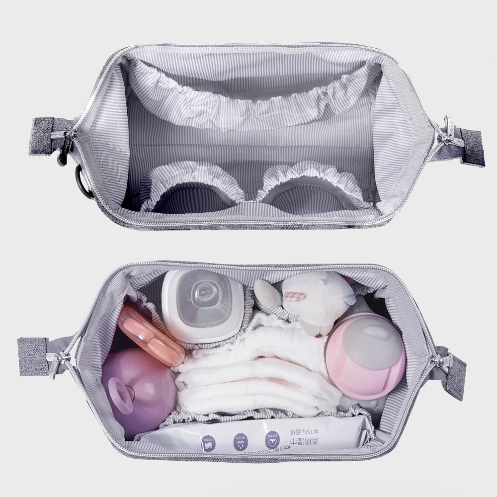 Sunveno Small Crossbody Diaper Bag with Bottle Pockets – Lightweight Everyday Essential