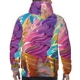 thumbnail image 7 of Cauagu Rainbow Melting Ice Cream for Men's Pullover Hooded Sweatshirt Athletic Casual Hoodie Aautumn Hoodie Sweatshirt for Men Pullover Casual Hooded Sweatshirt-XX-Large, 7 of 7