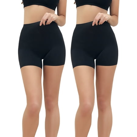 

Joyshaper 2 Pack Slip Shorts for Women Seamless Shaping Boyshorts Panties Anti-chafing Slips Safety Pants Underwear