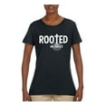 thumbnail image 2 of Wild Bobby Rooted in Christ Inspirational/Christian Women Graphic Tee, Black, Small, 2 of 5