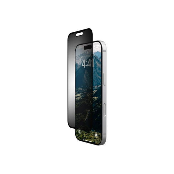 UAG - Screen protector for cellular phone - removable - film - with privacy filter - 2-way - frame color black - for Apple iPhone 16 Pro