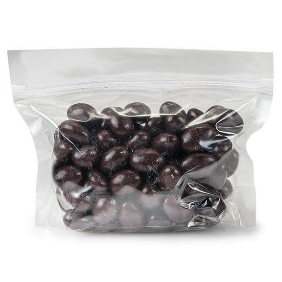 Pack Of 50, Solid 6 X 4 X 2" Stand Up Zipper Top 2.5 Mil Clear Bags For Food Packaging