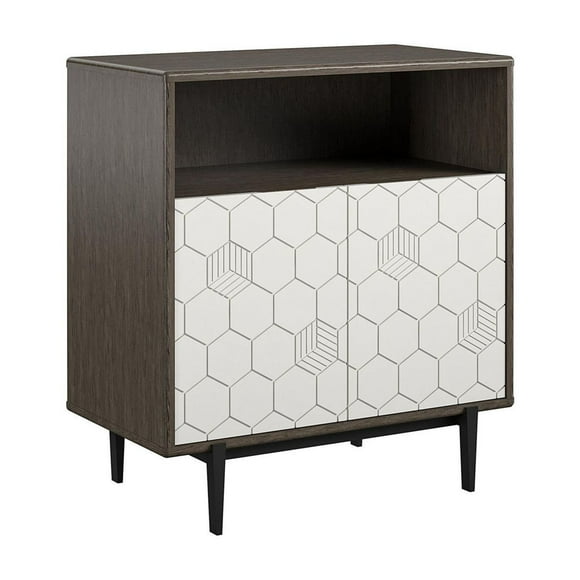 CosmoLiving by Cosmopolitan Olivia Storage Cabinet, Gray Oak
