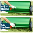 thumbnail image 2 of 26-Inch Push Lawn Sweeper – 7 Cu.Ft Mesh Bag, 4 Spinning Brushes, Adjustable Height, Heavy Duty Steel Frame, Manual Garden and Leaf Collector, Green+Black, 2 of 8