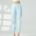 thumbnail image 3 of Vedolay Trousers Women Womens Leisure Workout Trousers Stretch Waist Fitness Casual Pant,Light Blue M, 3 of 5