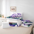 thumbnail image 6 of Homewish Purple Rustic Lotus 7 Pieces Bedding Comforter Set,Flying Dragonfly Full Bedding Set,Country Flower Floral Fitted Sheet Flat Sheet For Girls Kids,Super Cozy Room Decor, 6 of 8