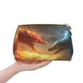 thumbnail image 4 of Gaeub Red And Blue Fire Dragon B Printed Travel Cosmetic Bag,Makeup Bag, Large Capacity Toiletry Bag for Women, Portable Pouch Make Up Organizer with Zipper and Divider, 4 of 8