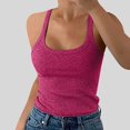 thumbnail image 3 of 2 Pack Women's Sleeveless Tops Women Spaghetti Strap Scoop Neck Ribbed Tank Tops Slim Fitted Camisole Basic Sleeveless Layering Shirts Casual Tank Tops for Women XL, 3 of 7