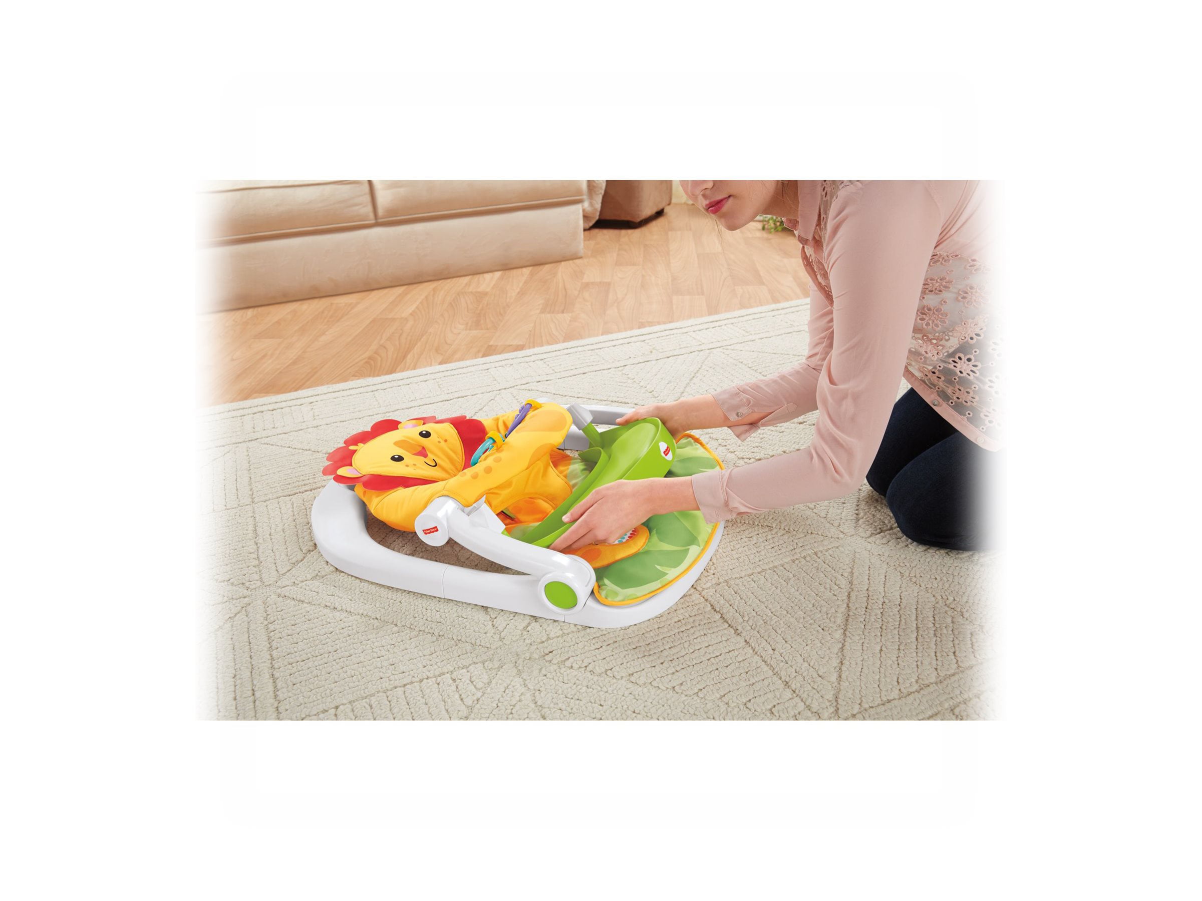 Frustration Free Packaging Fisher-Price Sit-Me-Up Floor Seat with Tray Lion 