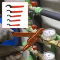 thumbnail image 4 of Professional Crescents Jaw Spanner Set Of 5 With Ergonomic Grip Curvilinear Head Wrench For Plumbing Work, 4 of 8