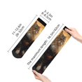 thumbnail image 4 of Rateoe Lakeside Flower Field Cat Pattern Quarter Crew Socks,Toe Seamed Ankle Socks,Cotton Cushioned Breathable Athletic Crew Sports Socks, 4 of 7