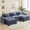 Blue, variant on IPKIG Sectional Sofa Comfy Cloud Couch for Living Room with Pillows, Modern Chenille Sofa Sleeper Deep Couches with Ottoman (Cream White, 3-Seat)