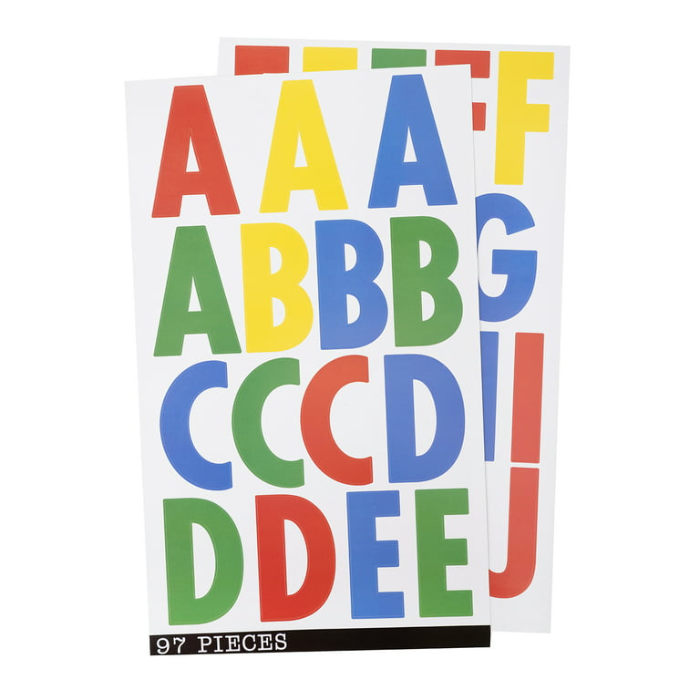 Sticko Colorful Funhouse ABC Alphabet Letter Stickers Planner Teacher  Scrapbook
