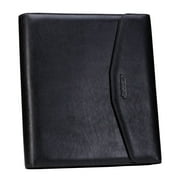 Case-it VP Pro Padfolio Portfolio Binder, Removable 1 inch O-Ring Binder, Includes Letter Size Writing Pad, Tri Fold Snap Closure, Multiple Pockets, Black (LL-Pro-35)