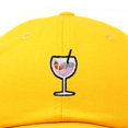 thumbnail image 2 of Dalix Spritz Cocktail Embroidered Cap Cotton Baseball Cute Cool Dad Hat Womens in Gold, 2 of 5