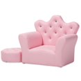 thumbnail image 1 of Baxton Studio Ava Rose Faux Cuir 2-PC Kids Fauteuil et Repose-Pieds, 1 of 9