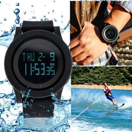 Fashion Digital Electronic Waterproof LED Date Military Sport Wrist Watch Alarm Casual Quartz - (The Best Mens Sport Watches Under 100)