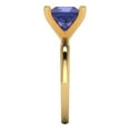 thumbnail image 3 of 3 ct Princess Cut Simulated Tanzanite Solitaire Engagement Ring for Women in 18K Yellow Gold, 3 of 5