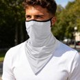 thumbnail image 4 of QSAWXQZ Men's Neck Gaiter Ear Loop Face Cover Breathable Scarf Lightweight Outdoor Sun Mask Free Size, 4 of 5