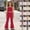 Red, variant on Gunia Flared Pants For Girls High Waist Soft Stretch Casual With Pockets Comfortable Everyday Wear 3-13 Years