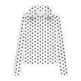 thumbnail image 4 of Womens Quarter Zip Sweatshirts 2026 Trendy Polka Dot Long Sleeve Stand Collar Tops Loose Fit Casual Spring Outfits, 4 of 5