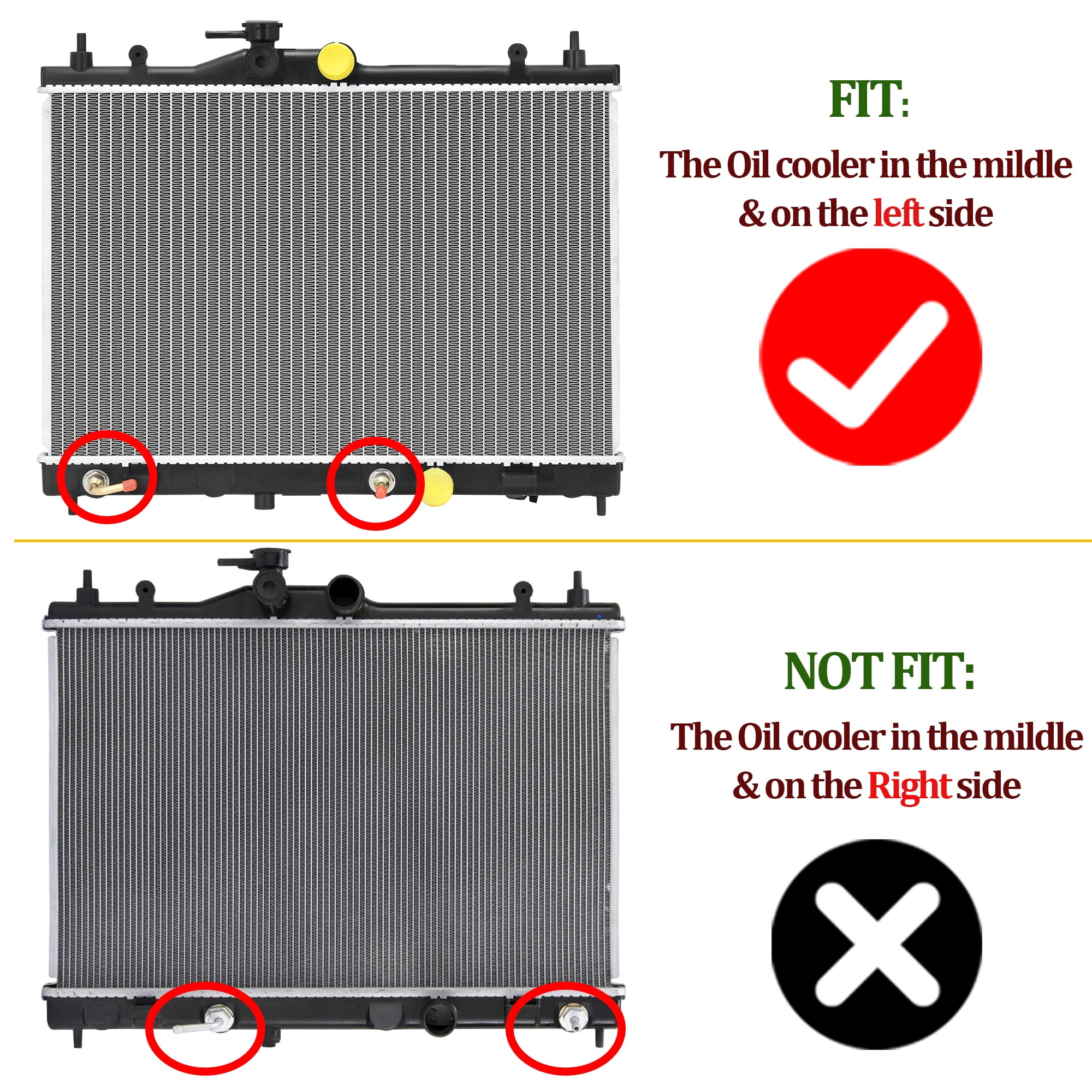 LEDKINGDOMUS Radiator for 2007-2011 Nissan Versa 1.6L/1.8L & 2009-2014 Nissan Cube 1.8L Direct Fit Replacement