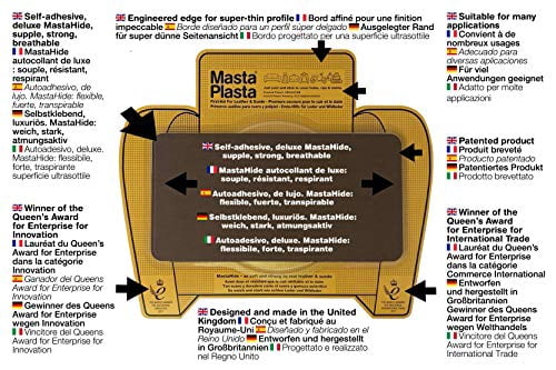Self-Adhesive Instant Suede Leather Repair Patch, Premium Fabric Patch First Aid for Sofas, Car Seats and More Sticky Leather Repair Patch - MastaPlasta (4 in. x 2.4 in, Suede Brown)