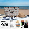 thumbnail image 5 of PISONIC Large Beach Travel Bag for Women, Beagle Printed Waterproof Sandproof Tote Bag with Zipper for Beach Vacation Travel Gym, 5 of 7