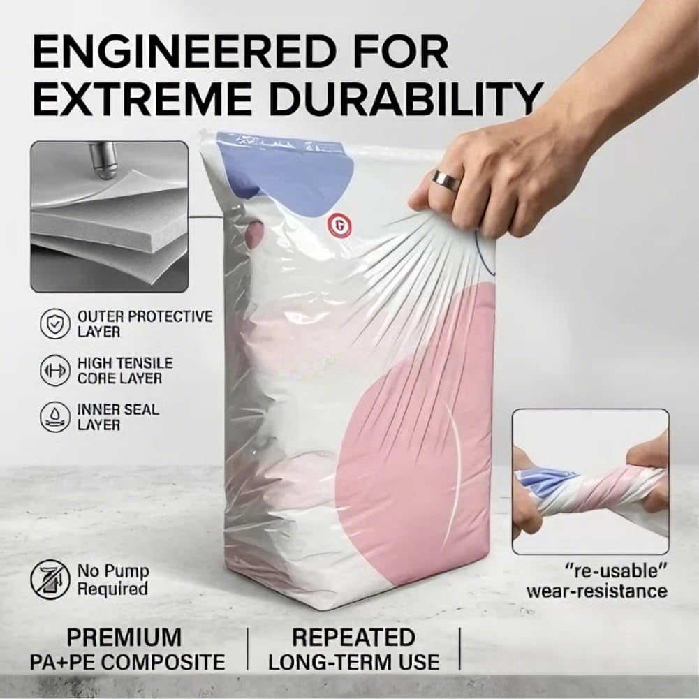 Better Life Space Bags, No Pump Compression Bags for Home