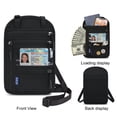 thumbnail image 4 of Nylon Passport Wallet con correas de Crossbody Tarjeta multifuncional Tarjeta Multifuncional Titular de Teléfono Bolsa Bolsa Unisex Organizador de viaje Mochilero Negro Methold HA025210-01, 4 of 7