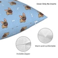 thumbnail image 3 of Pofeuu Brown French Bulldog Print Double-sided plush pillowcase Square Throw Pillow Covers Pillows Cover for Living Room Bedroom Sofa Couch Cushion Cover（No pillow core）-18"x18", 3 of 7