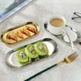 thumbnail image 4 of POINTERTECK Nordic Stainless Steel Dessert Plate Fruit Tray Snack Kitchen Steak Container M Kitchen Tool, 4 of 6