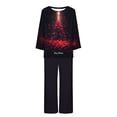 thumbnail image 3 of RKSTN Ensembles de Pyjama pour Femmes Imprimé de Noël Haut Décontracté Pantalon Ensemble de Pyjama Doux Confortable, 3 of 3
