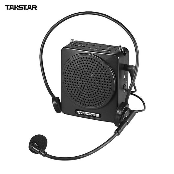 AMERTEER E180M 12W Rechargeable Portable Voice Amp with Wired Microphone Supports USB & TF Playing for Tour Guides Teachers Presentations Market Promotion