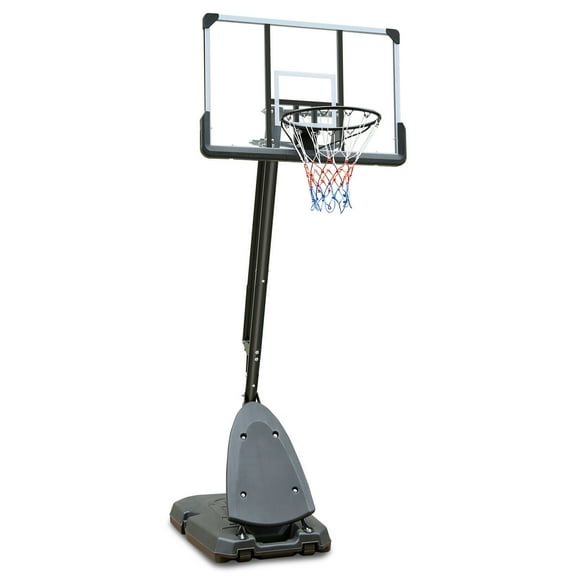 Basketball Hoop Use for Outdoor Height Adjustable 7.5 to 10ft Basketball Hoop 44 Inch Backboard Portable Basketball Goal System with Stable Base and Wheels,Basketball Goal