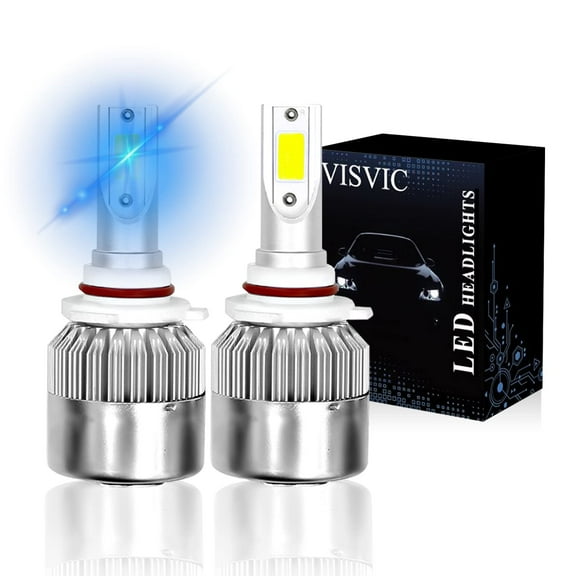 9005/HB3 LED COB High Beam Headlight Kit Bulb Replace HID or Halogen Lamp Bulb, 55W Super Bright LED Headlights Conversion Kit 8000K Blue Ice, Pack of 2, Headlight Bulbs